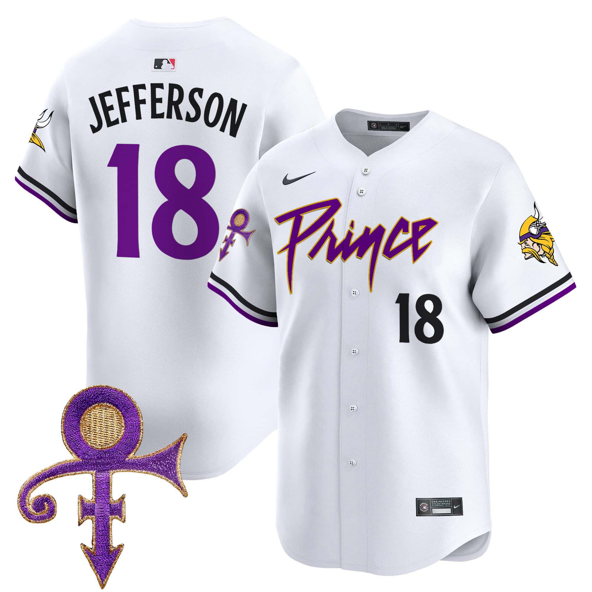 Men Minnesota Vikings #18 Jefferson White 2024 Nike Prince Patch Vapor Premier Limited NFL Jersey->indianapolis colts->NFL Jersey
